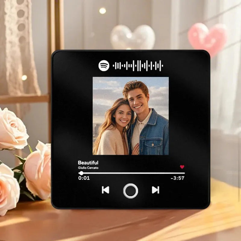 Personalisierter Musik-Fotomagnet mit Rahmen – Acryl Kühlschrankmagnet, perfektes Muttertagsgeschenk 2025