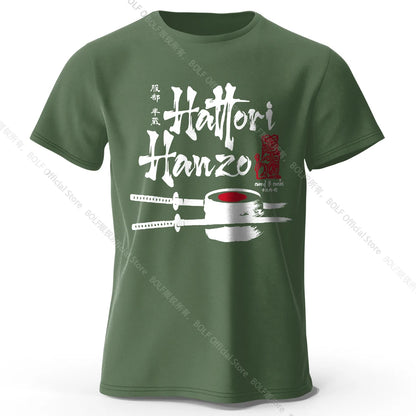 Hattori Hanzo Printed T-Shirt – Samurai Streetwear aus 100% Baumwolle