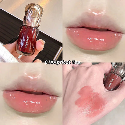 Gege Bear Crystal Gloss Lip Tint – Feuchtigkeitsspendender Lippenstift mit Spiegelglanz & aufpolsterndem Effekt (5 ml)