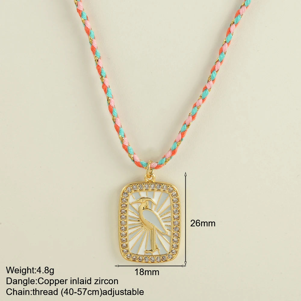 Boho Pop Art Halskette – Sommerliches Statement-Piece