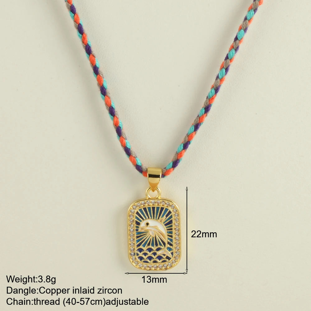 Boho Pop Art Halskette – Sommerliches Statement-Piece