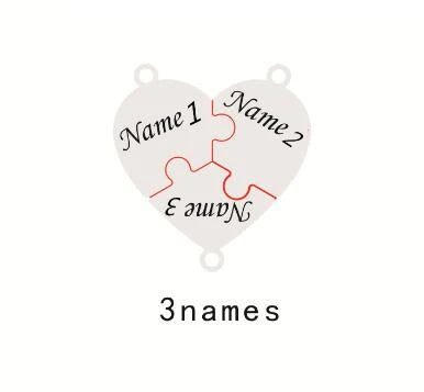 Llavero de corazón de acero inoxidable personalizado: 8 piezas, grabado para familiares, amigos o parejas