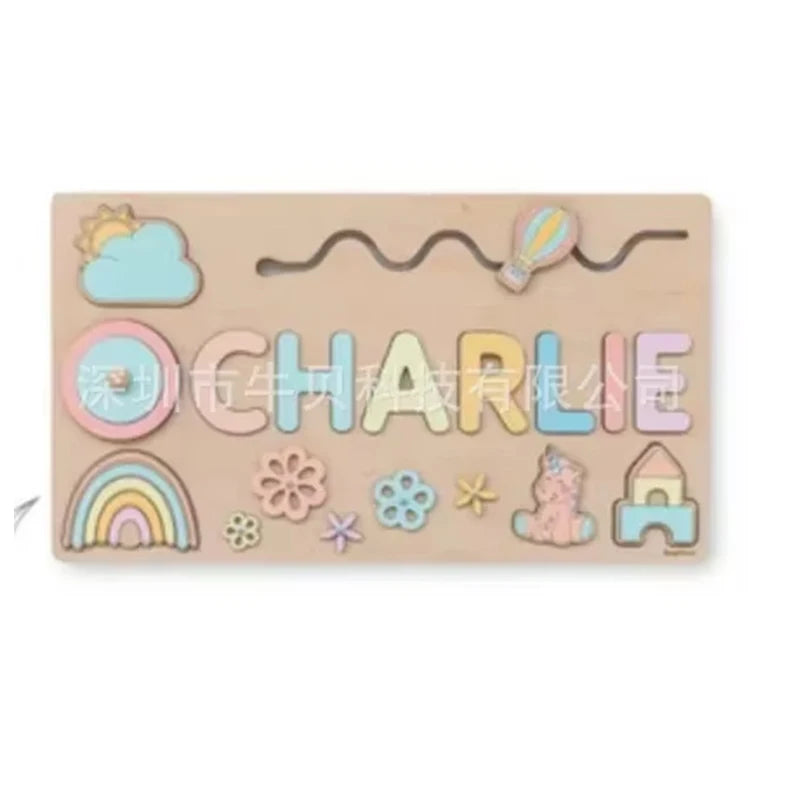 Rompecabezas de madera Montessori personalizado: rompecabezas con nombre para niños | Juguete educativo y regalo 