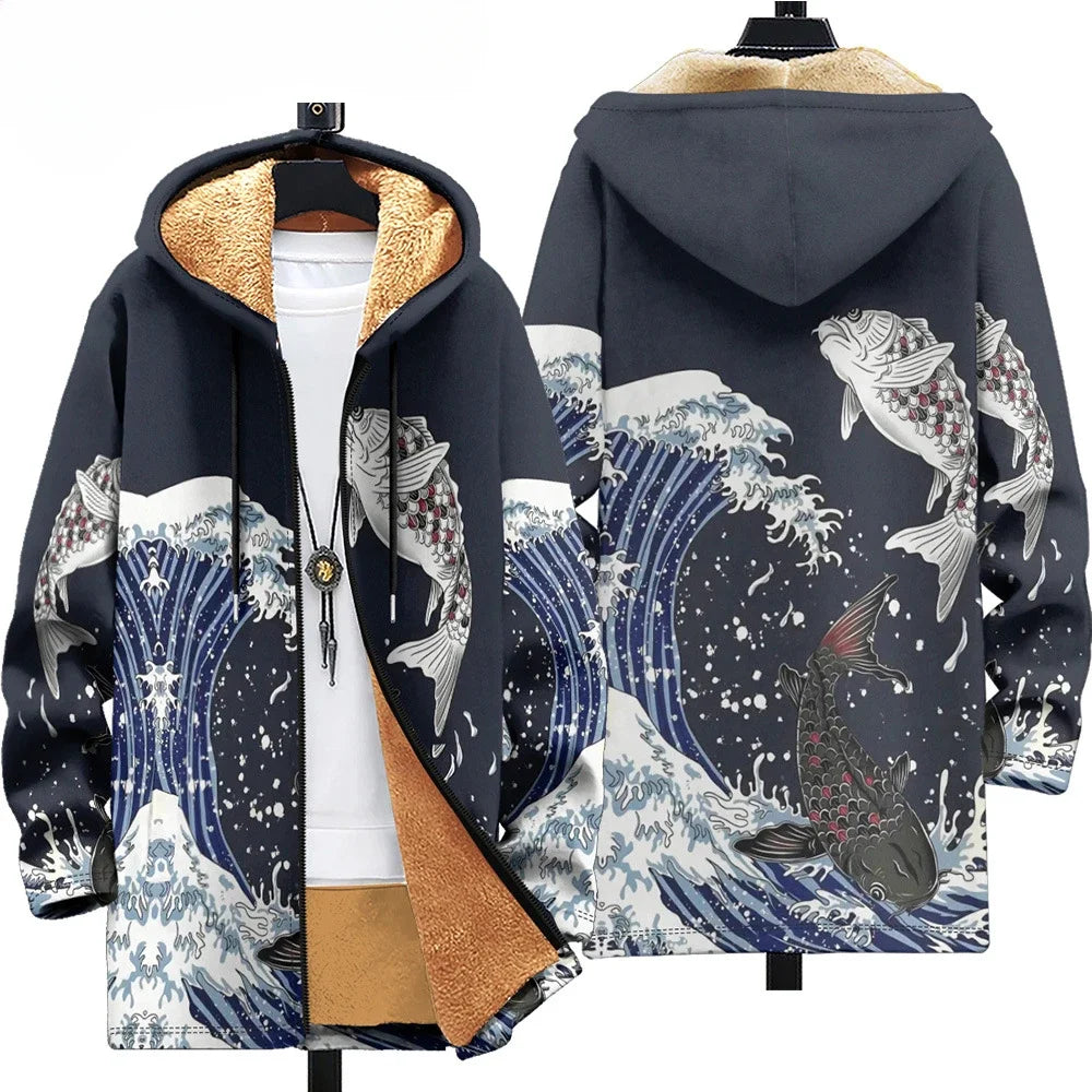 Chaquetas sintéticas japonesas con forro polar 