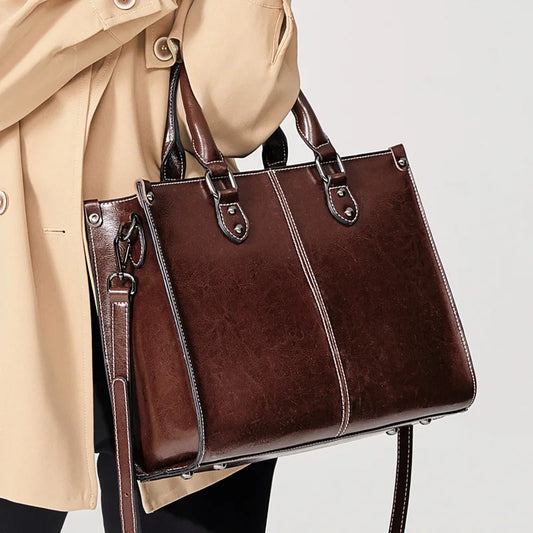 Luxuriöse Lederhandtasche