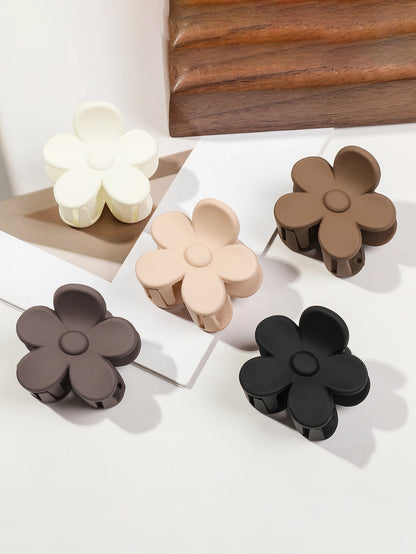 5er Set kleine Blumen-Haarklammern – Matte Mini-Haarclips für Frauen & Mädchen, ideal für feines Haar