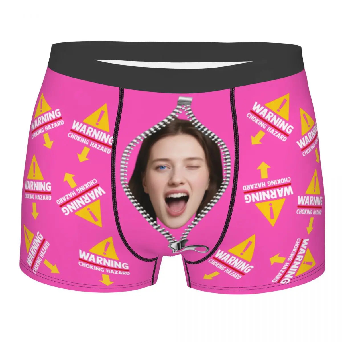 Personalisierte Foto-Boxershorts für Männer – individuelle Boxer Briefs mit Gesicht, weiche Unterwäsche (95% Polyester/5% Elasthan), Valentinstag Geschenk für Ehemann