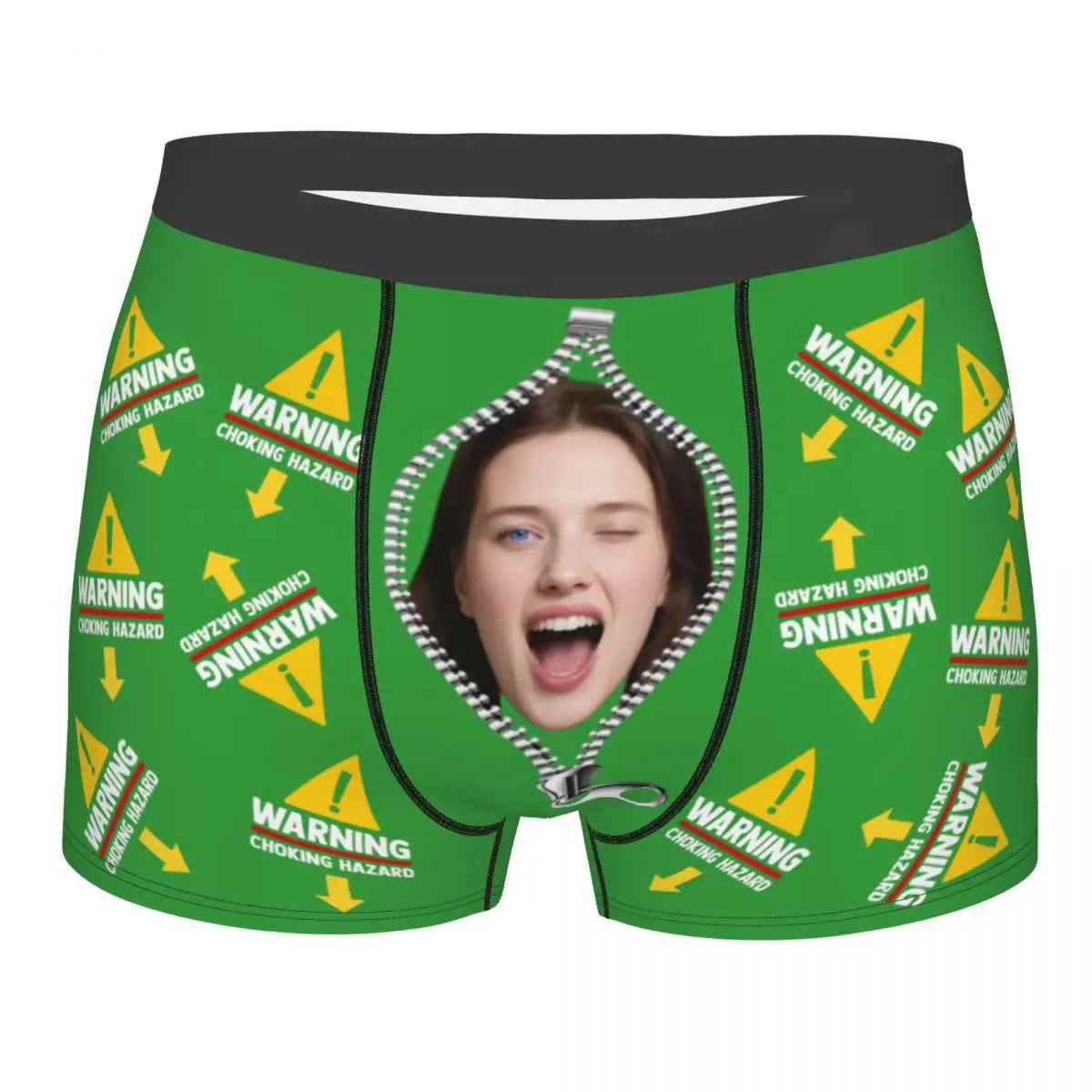 Personalisierte Foto-Boxershorts für Männer – individuelle Boxer Briefs mit Gesicht, weiche Unterwäsche (95% Polyester/5% Elasthan), Valentinstag Geschenk für Ehemann