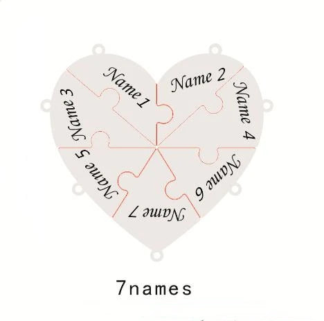 Llavero de corazón de acero inoxidable personalizado: 8 piezas, grabado para familiares, amigos o parejas