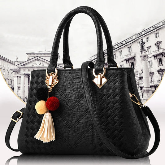 Klassische Damen Lederhandtasche