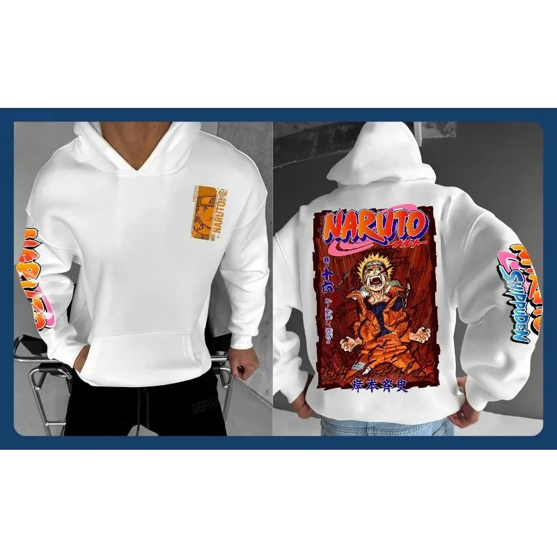 Sudadera con capucha Naruto Colección 2025 de algodón – Para niños y adultos