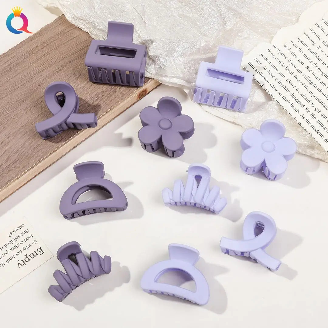 5er Set kleine Blumen-Haarklammern – Matte Mini-Haarclips für Frauen & Mädchen, ideal für feines Haar