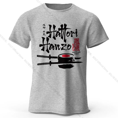 Hattori Hanzo Printed T-Shirt – Samurai Streetwear aus 100% Baumwolle