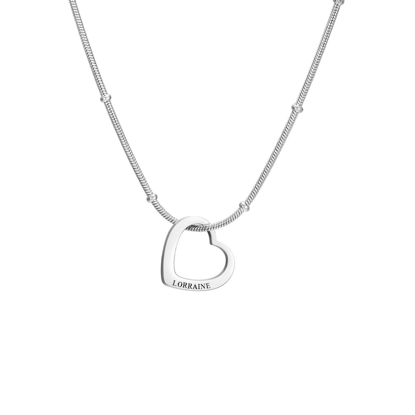 Herz an Herz – Gravurkette mit bis zu 4 Namen