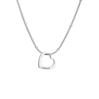 Herz an Herz – Gravurkette mit bis zu 4 Namen