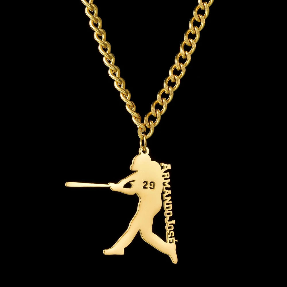 Collar con nombre deportivo personalizado en acero inoxidable: ¡tu nombre, tu estilo!