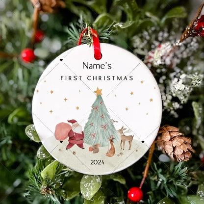 Adorno personalizado para bebé: «Mi primera Navidad»: recuerdo individual para la primera Navidad. 