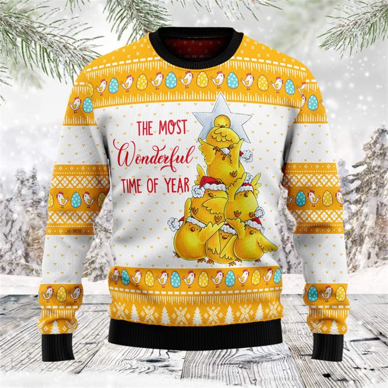Funny Donkey Cow 3D Print Ugly Christmas Sweater For Women Clothing Cute Animal Unisex Sweatshirts Polyester Pullovers Tracksuit