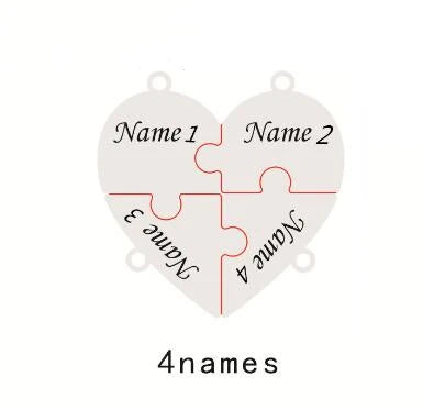 Llavero de corazón de acero inoxidable personalizado: 8 piezas, grabado para familiares, amigos o parejas