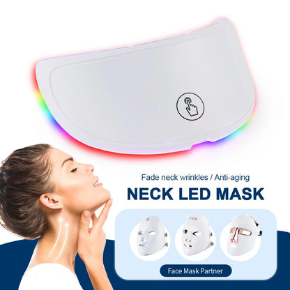 Drahtlose 7-Farben LED Gesichtsmaske – Photon Lichttherapie für Gesicht & Hals zur Hautstraffung und Verjüngung