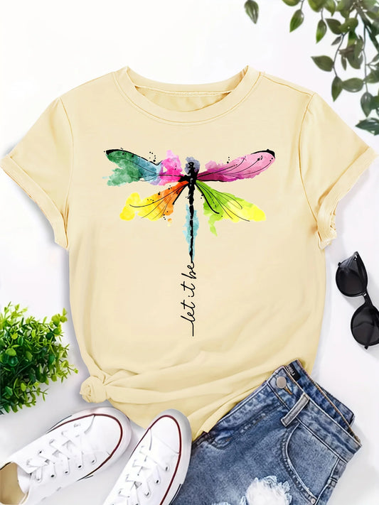 Damen T-Shirt mit Libellen-Print