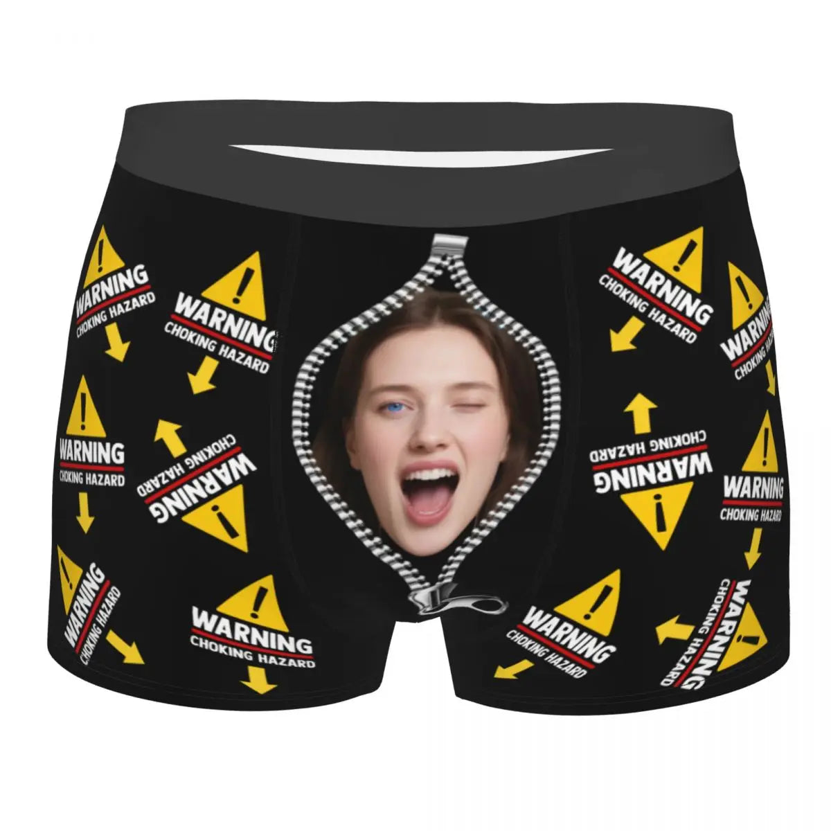 Personalisierte Foto-Boxershorts für Männer – individuelle Boxer Briefs mit Gesicht, weiche Unterwäsche (95% Polyester/5% Elasthan), Valentinstag Geschenk für Ehemann