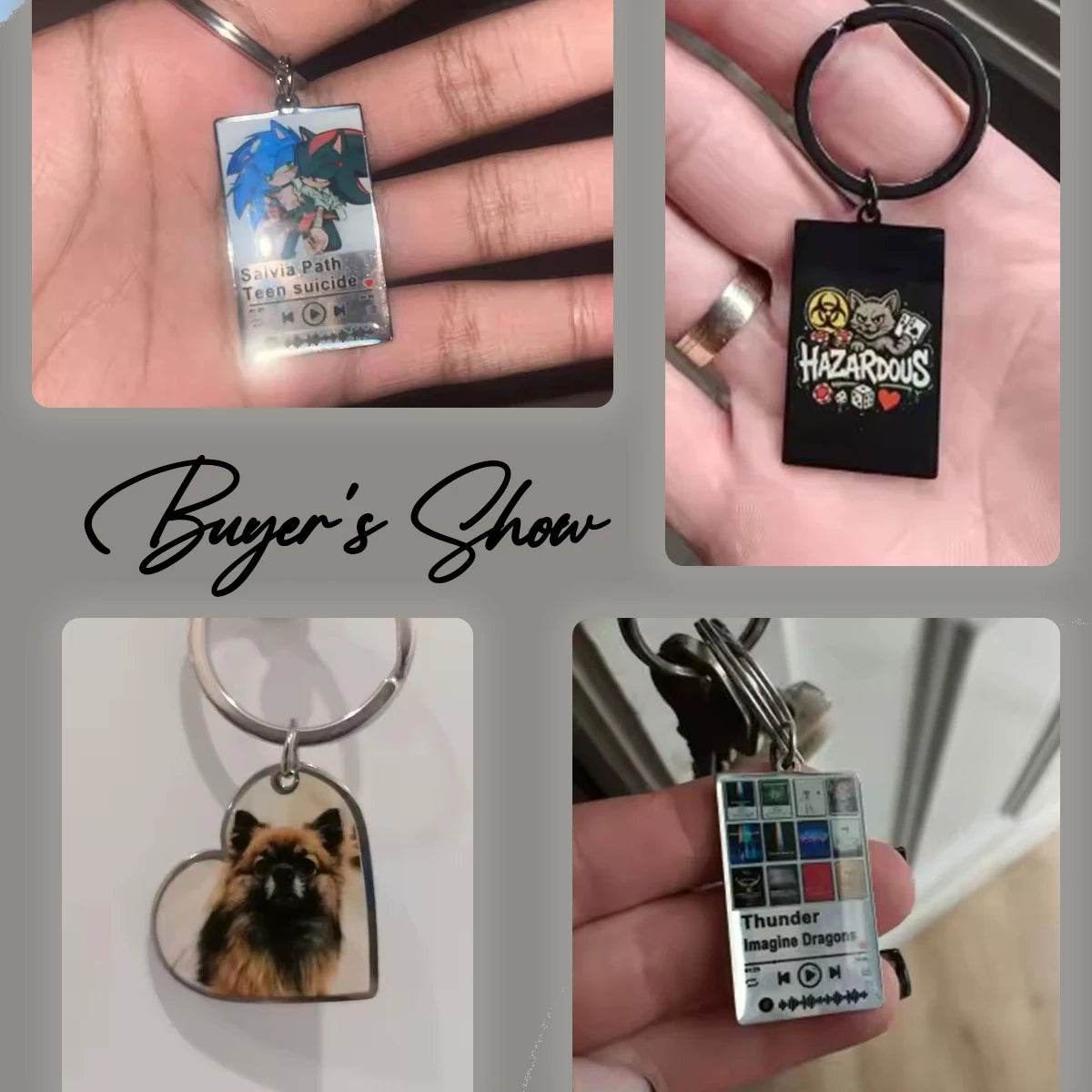 Personalisierter Foto-Schlüsselanhänger aus Edelstahl – Individueller Bild-Keychain in Herz- oder Rechteckform, perfektes Geschenk zu Weihnachten