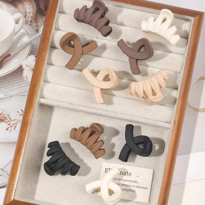 5er Set kleine Blumen-Haarklammern – Matte Mini-Haarclips für Frauen & Mädchen, ideal für feines Haar