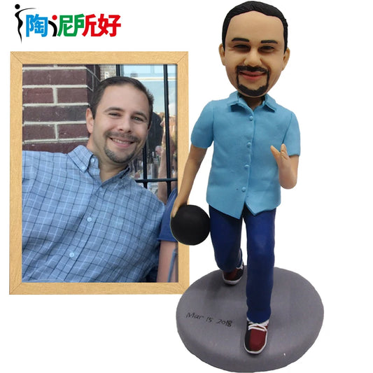 Custom Handmade BHandgefertigte Bobblehead-Figuren – Personalisierte Tonpuppen nach Foto, individuelles Geschenkobblehead Figurines, Personalized Clay Dolls figuras Statue Sculpture from your photo,Bespoke Gift for Husband