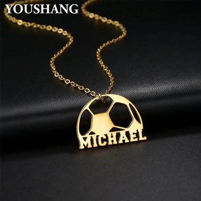 Collar con nombre deportivo personalizado en acero inoxidable: ¡tu nombre, tu estilo!