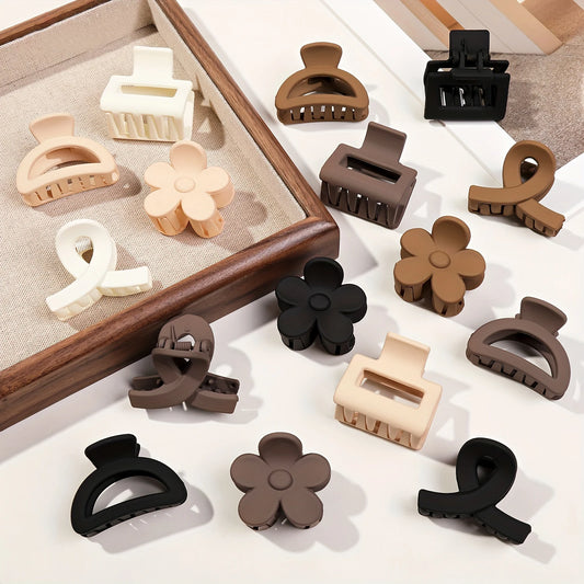 5er Set kleine Blumen-Haarklammern – Matte Mini-Haarclips für Frauen & Mädchen, ideal für feines Haar