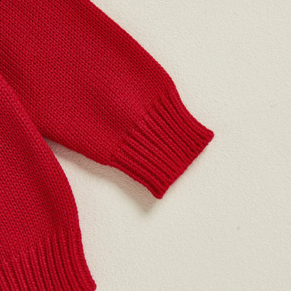 Weihnachtliche Strickjacke mit Zuckerstangen Zauber