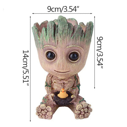 Figura de Groot de 5 cm – Figura decorativa en miniatura de dibujos animados para escritorio y hogar | Guardianes de la Galaxia 
