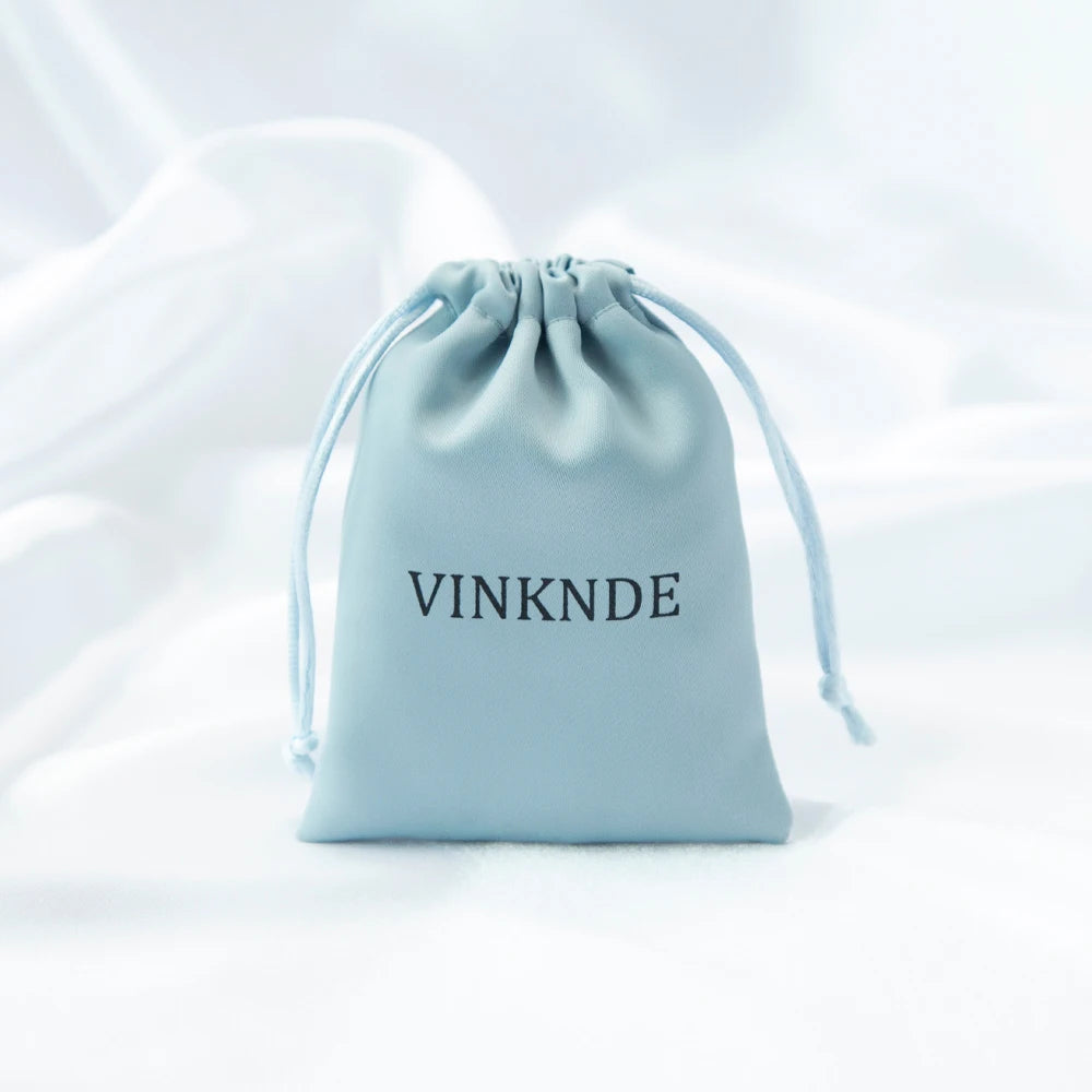 100x Personalized Satin Drawstring Bags – Jewelry Bags, Gift &amp; Candy Bags with Logo for Wedding &amp; Events