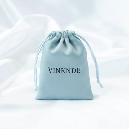 100x Personalized Satin Drawstring Bags – Jewelry Bags, Gift &amp; Candy Bags with Logo for Wedding &amp; Events