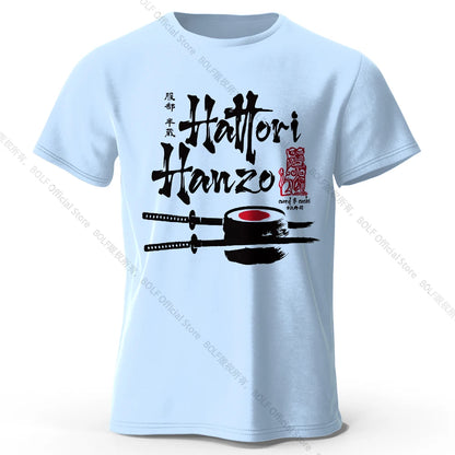 Hattori Hanzo Printed T-Shirt – Samurai Streetwear aus 100% Baumwolle