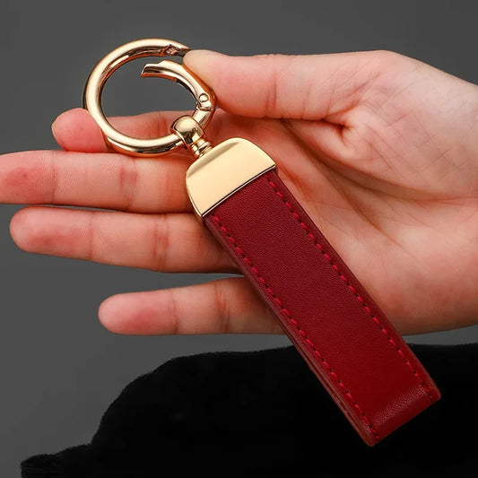 Llavero de cuero personalizado con grabado: llavero vintage con logotipo, nombre o números en caja de regalo. 