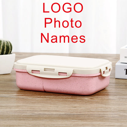 Personalisierte Snackbox / Lunchbox für Kinder – mit Name, Foto oder Cartoon-Motiv inkl. Löffel & Gabel