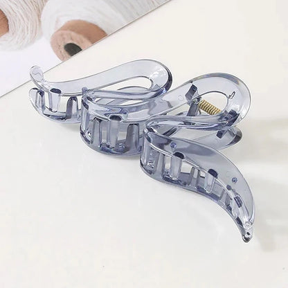 Übergroße Haarklammer 13 cm – Wellenförmiger Shark Clip in Matt & Transparent für Frauen & Mädchen