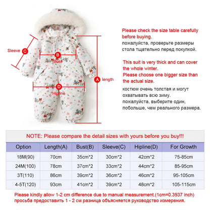 Mono de invierno para bebé con capucha de pelo: «Ircomll Winter Magic»