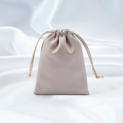 100x Personalized Satin Drawstring Bags – Jewelry Bags, Gift &amp; Candy Bags with Logo for Wedding &amp; Events