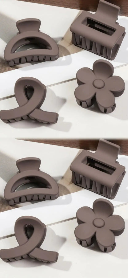 5er Set kleine Blumen-Haarklammern – Matte Mini-Haarclips für Frauen & Mädchen, ideal für feines Haar