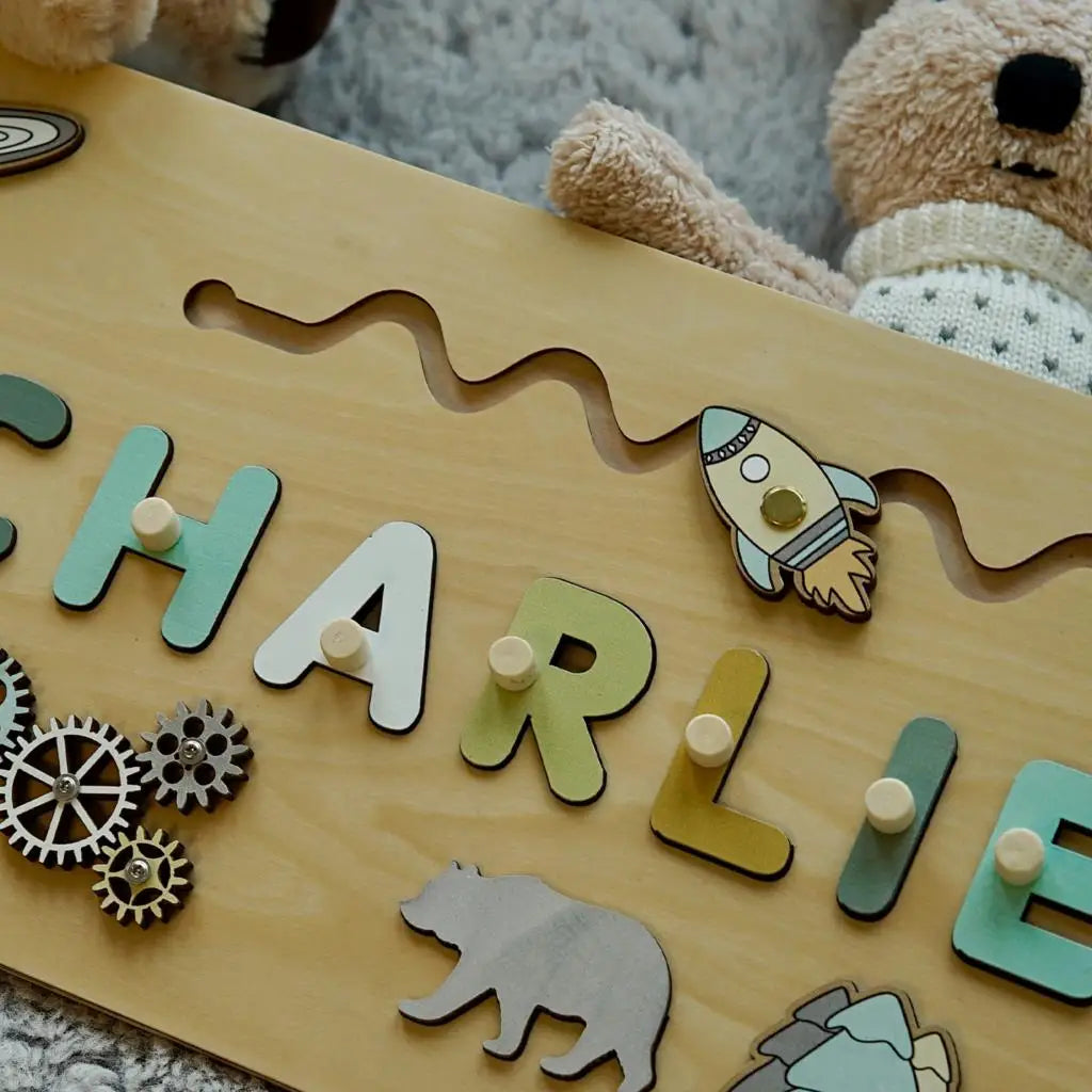 Rompecabezas de madera Montessori personalizado: rompecabezas con nombre para niños | Juguete educativo y regalo 
