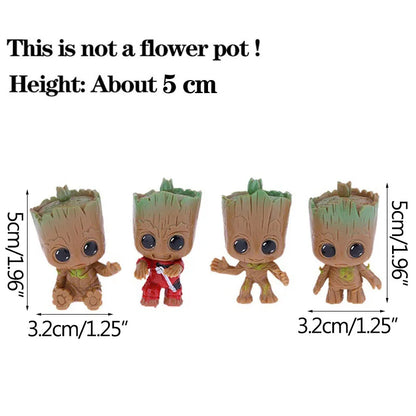 Figura de Groot de 5 cm – Figura decorativa en miniatura de dibujos animados para escritorio y hogar | Guardianes de la Galaxia 