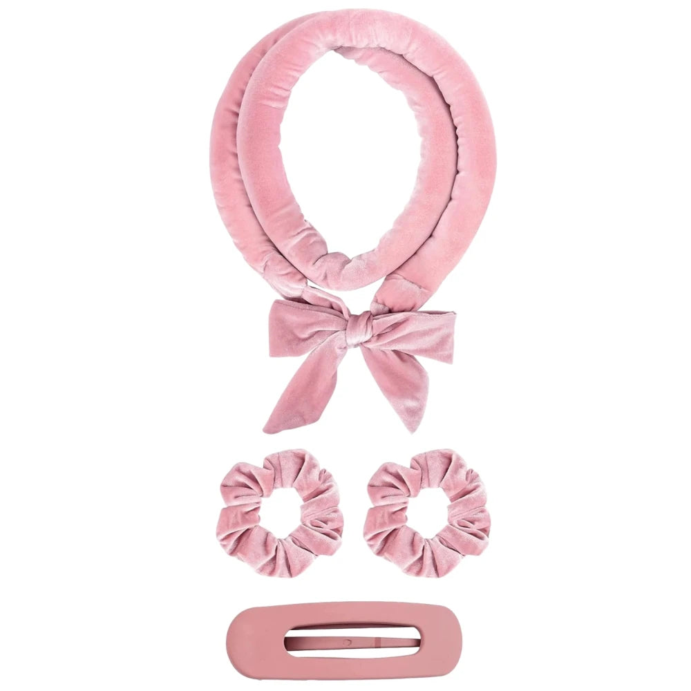 Heatless Curling Rod Stirnband – Weiche Locken ohne Hitze, Schlaf-Lockenwickler Haarband Set