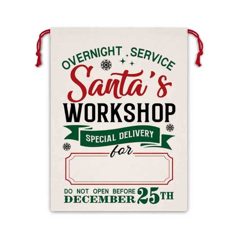 Bolsa de regalo navideña personalizada: 30 x 40 cm, ideal para regalar a niños y adolescentes.