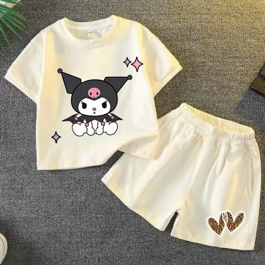 Kuromi T-Shirt & Shorts im 2-Teiler