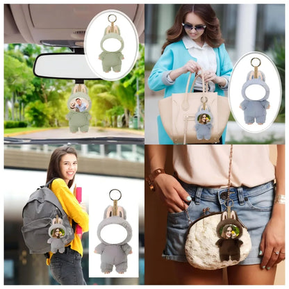 Llavero personalizado con figura de oso con colgante de tendencia hip-hop 