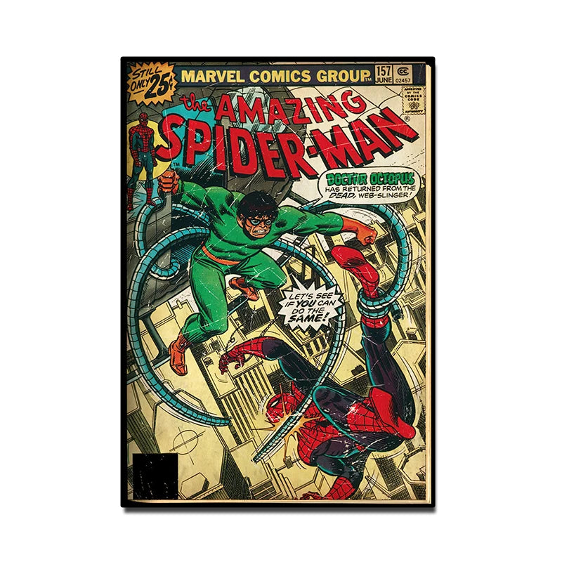 Póster de pared retro de Spider-Man de Marvel