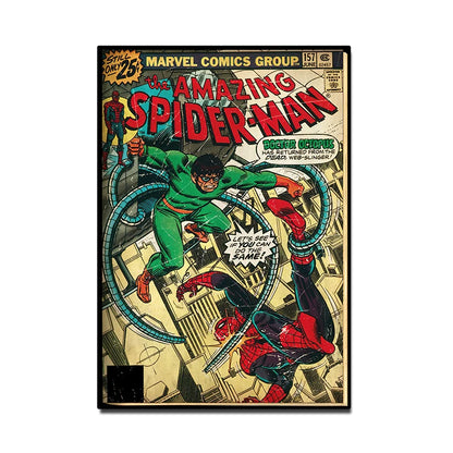 Póster de pared retro de Spider-Man de Marvel